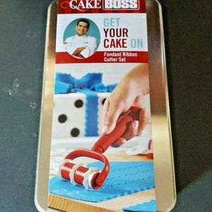 Cake Boss Fondant Ribbon Cutter Red/White Storage
